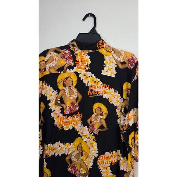 Reyn Spooner Men's Bloody Mary's Bora Bora Button Up Shirt Large Hawaiian Casual - Picture 6 of 7